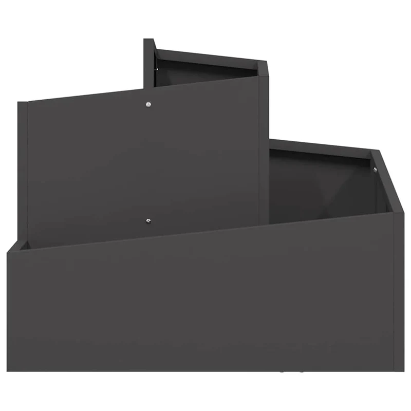 Macetero De Jardín Negro 60 X 60 X 50 Cm Acero Laminado En Frío