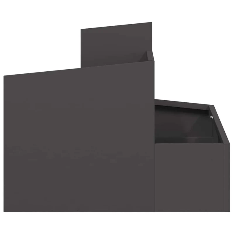 Macetero De Jardín Negro 60 X 60 X 50 Cm Acero Laminado En Frío
