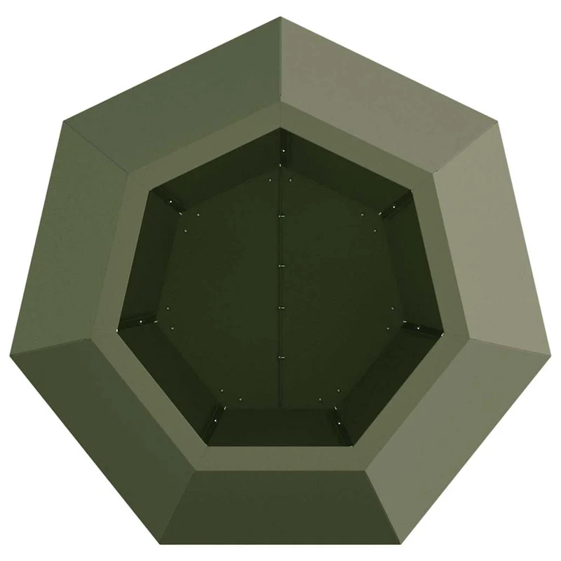 Jardinera Verde Oliva 50 X 50 X 40 Cm Acero