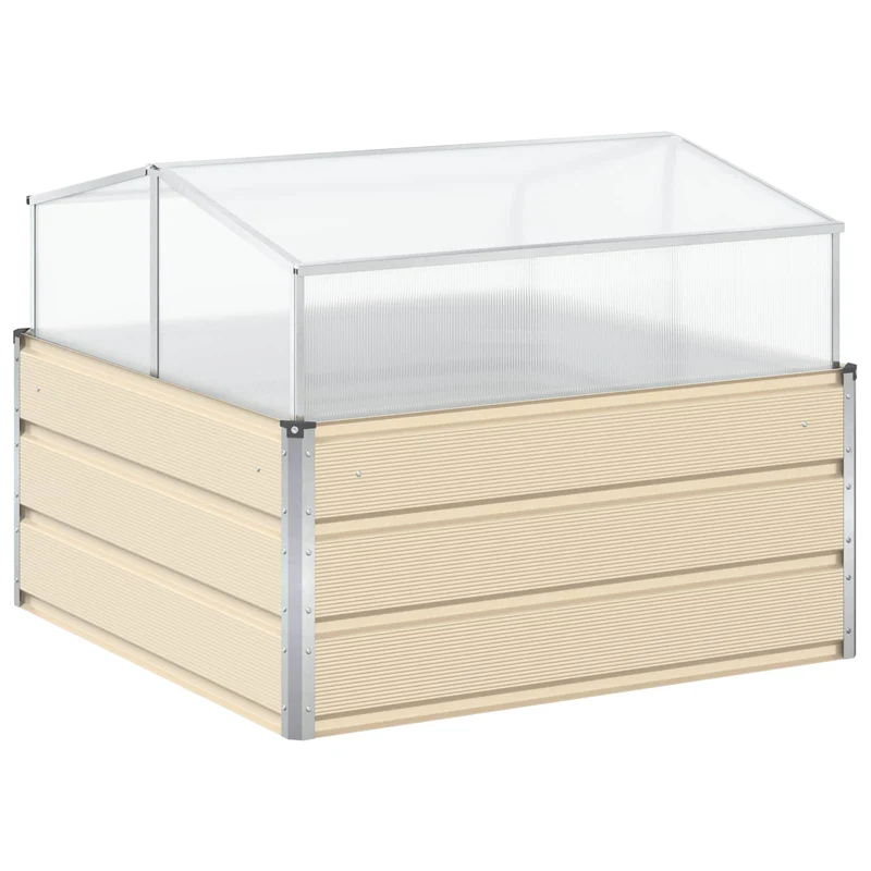 Jardinera Marfil 100 X 100 X 77 Cm Acero Galvanizado