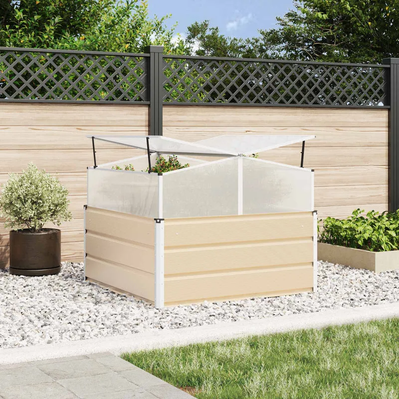 Jardinera Marfil 100 X 100 X 77 Cm Acero Galvanizado