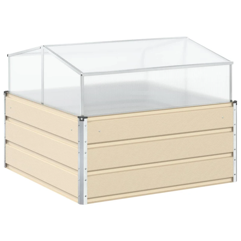 Jardinera Marfil 100 X 100 X 77 Cm Acero Galvanizado