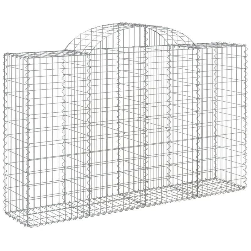 Cestas Gaviones 10 Uds Forma De Arco Hierro 200x50x120/140 Cm