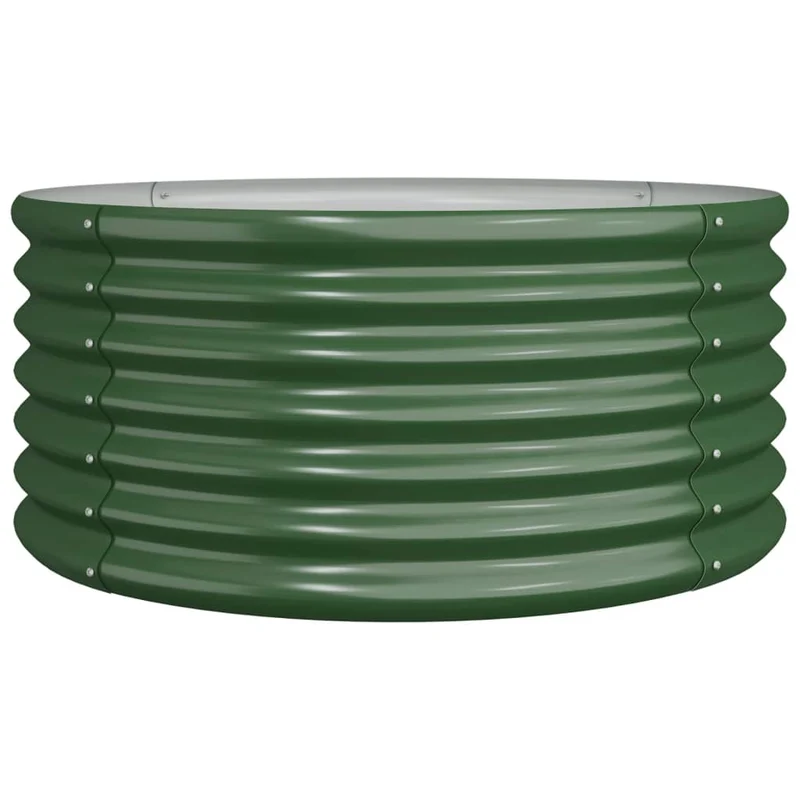 Jardinera De Acero Galvanizado Verde 80x80x36 Cm