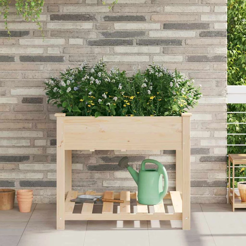 Macetero De Jardín Beige 90 X 90 X 76,5 Cm