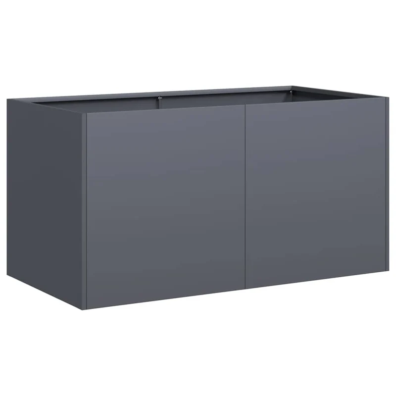 Jardinera De Acero Laminado En Frío Antracita 80x40x40 Cm