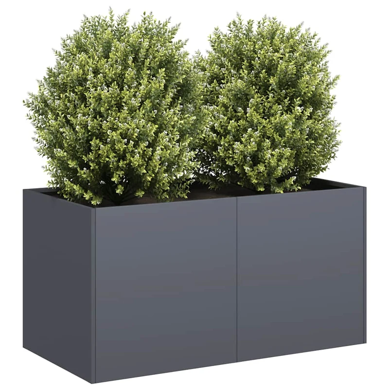 Jardinera De Acero Laminado En Frío Antracita 80x40x40 Cm
