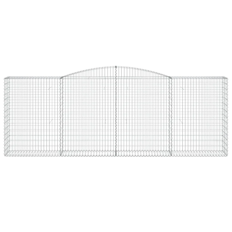 Cestas Gaviones 8 Uds Forma De Arco Hierro 400x50x140/160 Cm