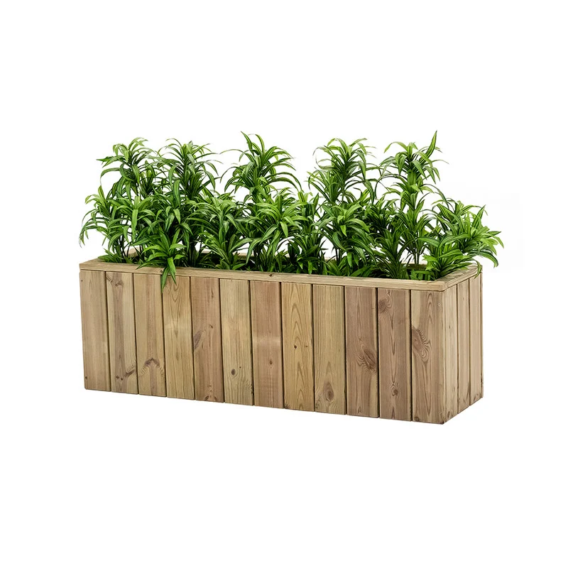 Jardinera De Madera Para Exterior 120x34x40 Cm Atrium Hortalia