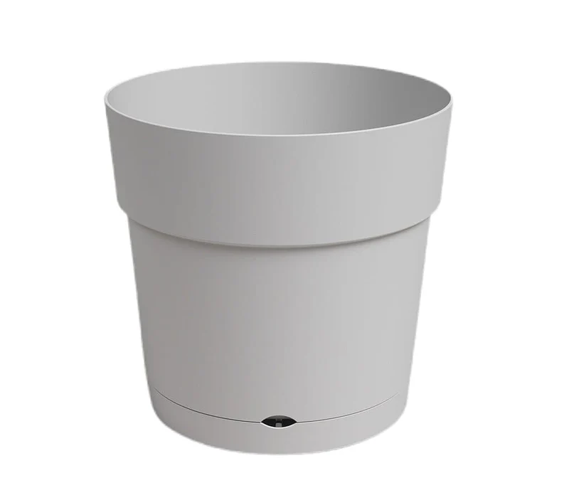 Artevasi Macetero De Plástico Reciclado Capri Ancha Gris 40cm