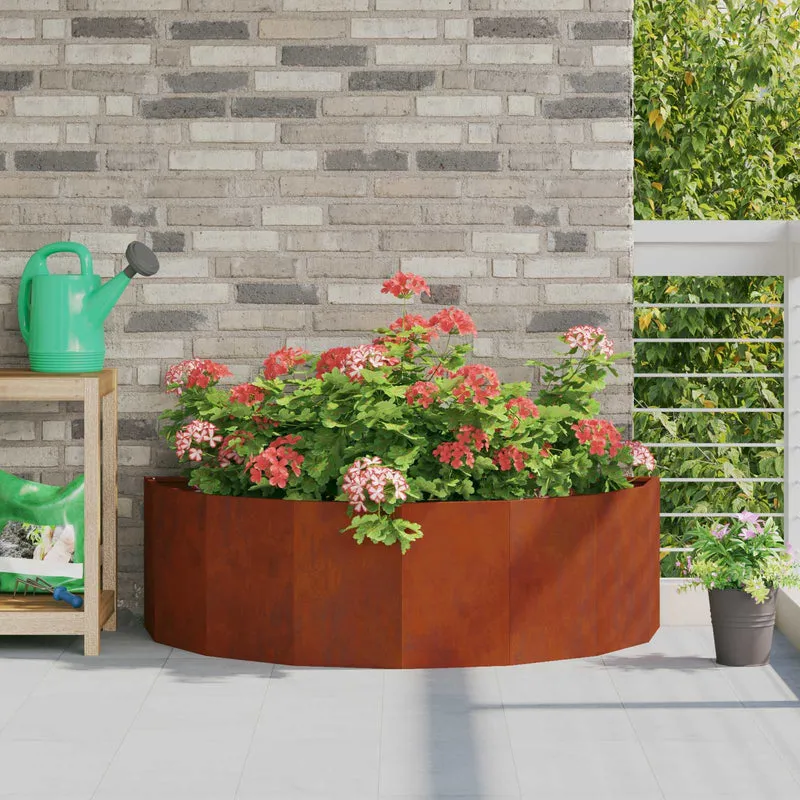 Jardinera Oxidado 120 X 60 X 35 Cm Acero Autopatinable