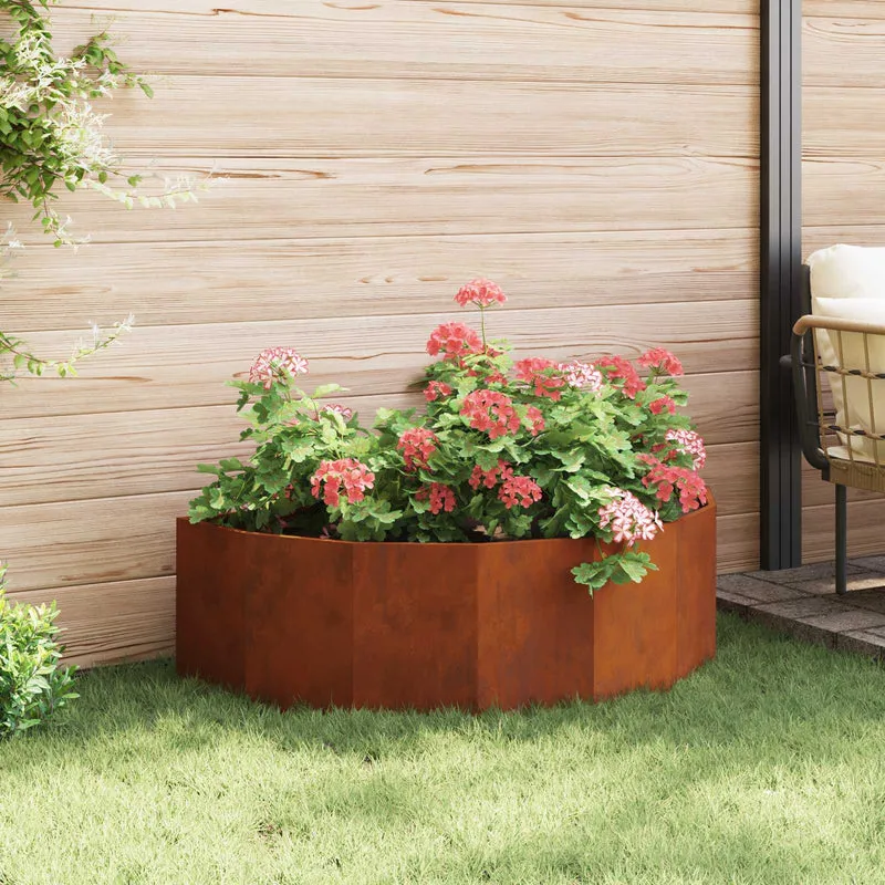 Jardinera Oxidado 120 X 60 X 35 Cm Acero Autopatinable