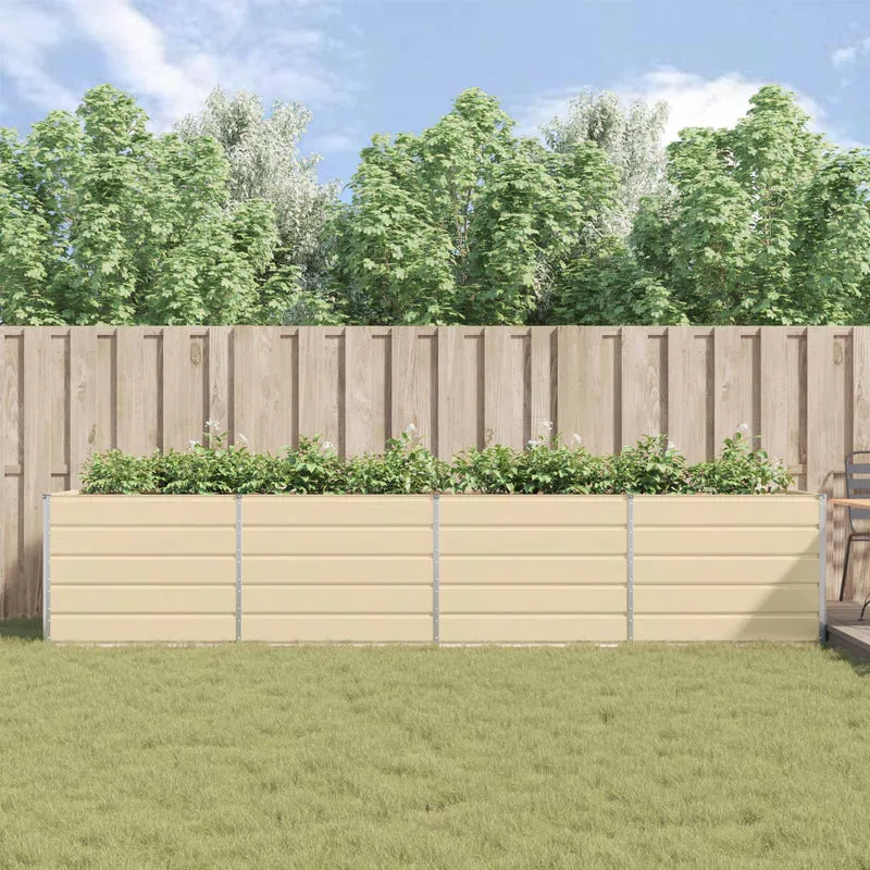 Jardinera Marfil 385 X 100 X 75 Cm Acero Galvanizado