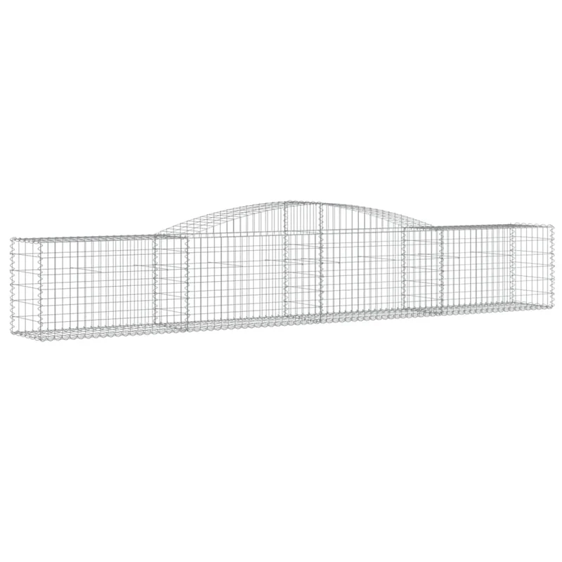 Cestas De Gaviones 5 Uds Forma De Arco Hierro 400x50x60/80 Cm