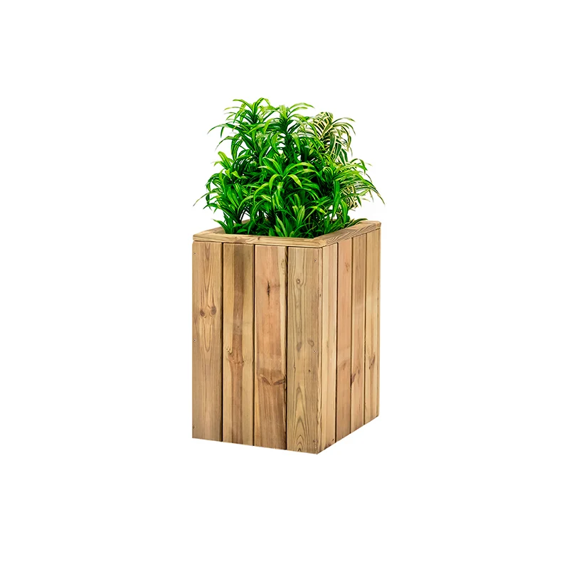 Jardinera De Madera Para Exterior 40x40x60 Cm Atrium Hortalia