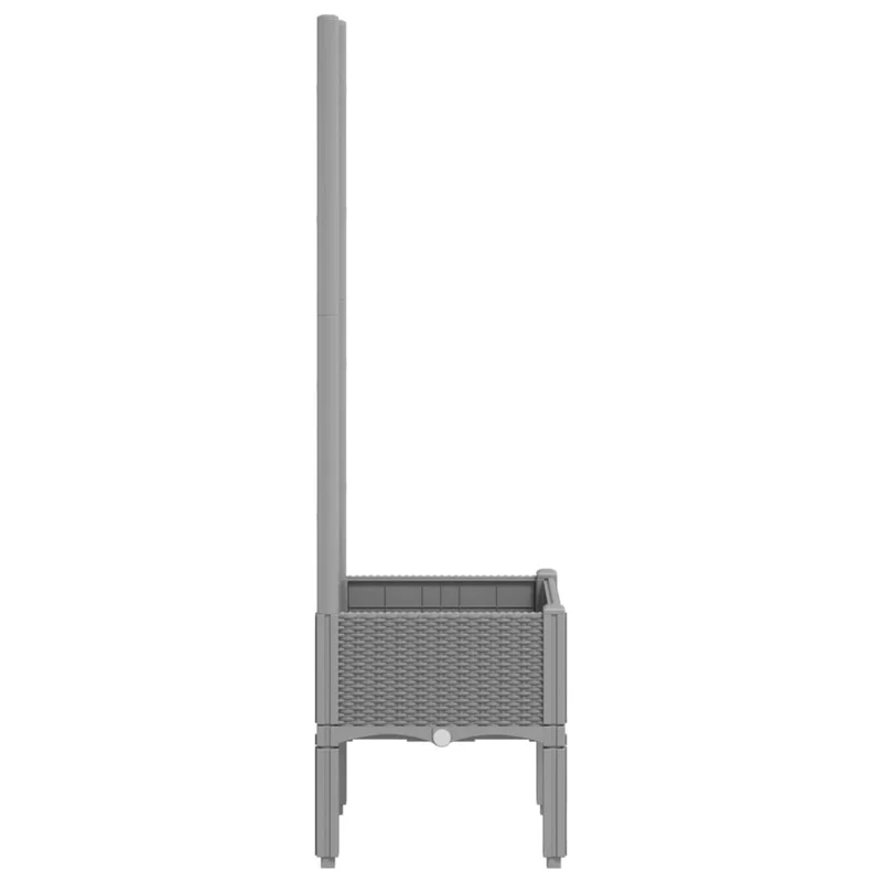 Jardinera Con Enrejado Pp Gris Claro 40x40x142 Cm