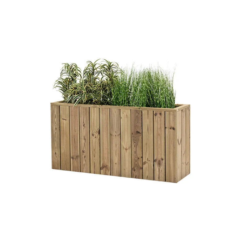 Jardinera De Madera Para Exterior 120x34x60 Cm Atrium Hortalia