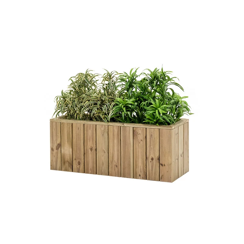 Jardinera De Madera Para Exterior 100x34x40 Cm Atrium Hortalia