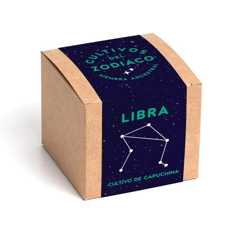 Cultivos del Zodiaco – Libra, Kit de Cultivo con Semillas de Capuchina, Regalo Astrológico - Resetea