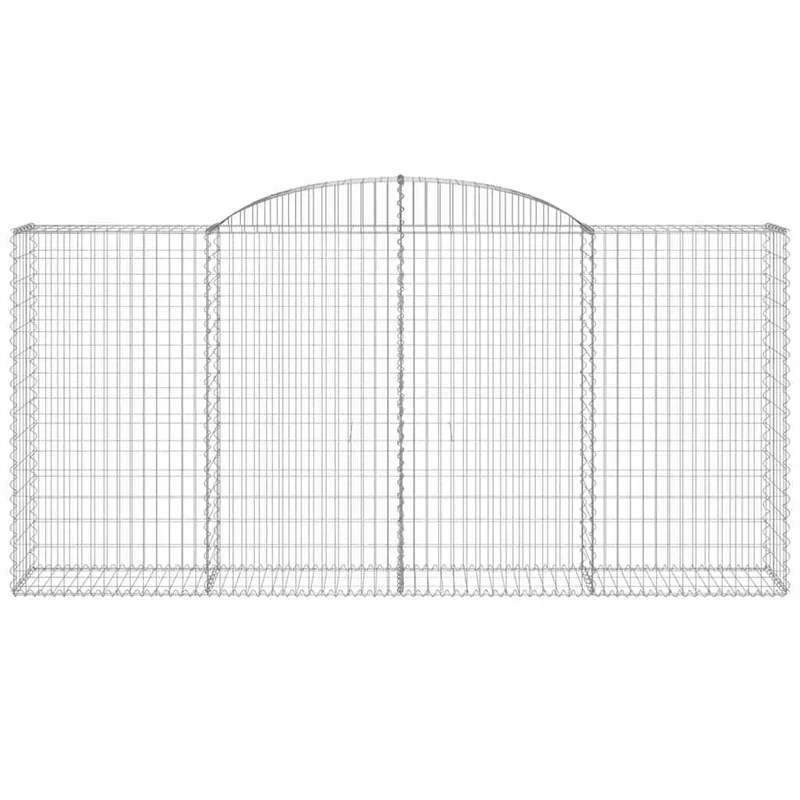 Cestas De Gaviones 2 Uds Forma De Arco Hierro 300x50x140/160 Cm