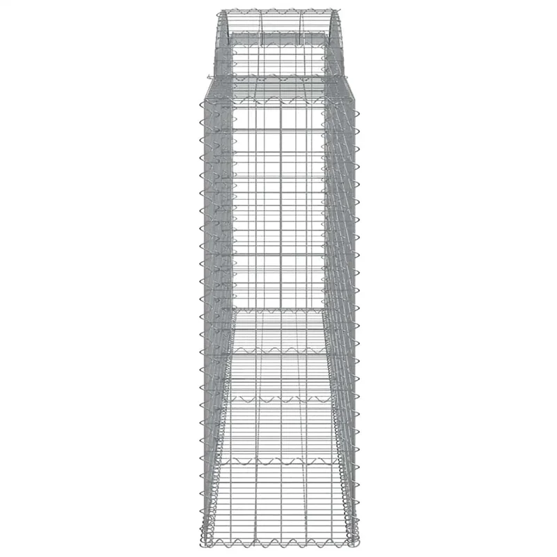 Cestas De Gaviones 2 Uds Forma De Arco Hierro 300x50x140/160 Cm