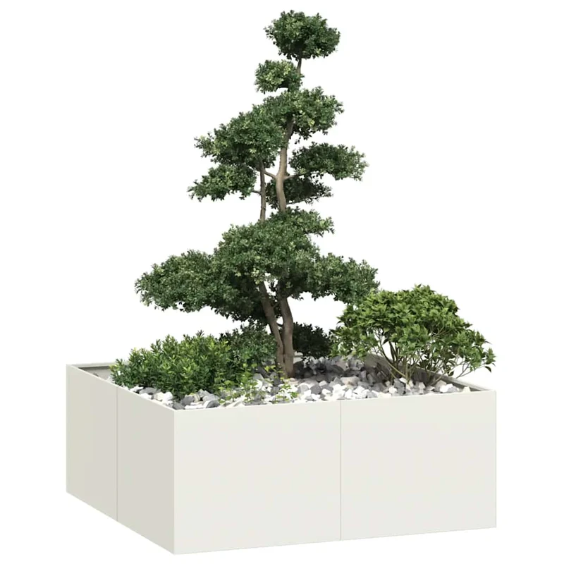 Jardinera Acero Blanco 100x100x40 Cm