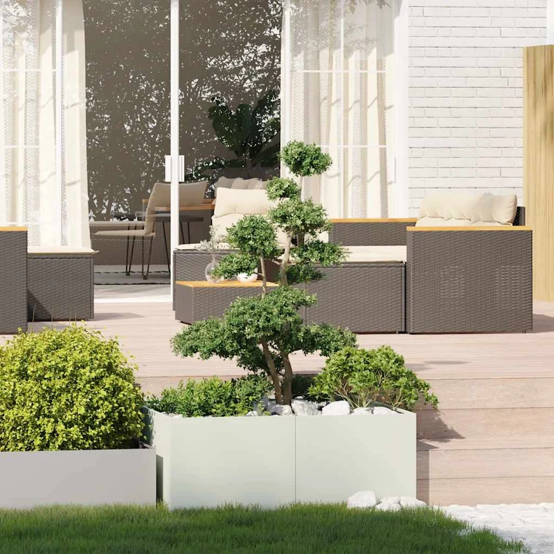 Jardinera Acero Blanco 100x100x40 Cm