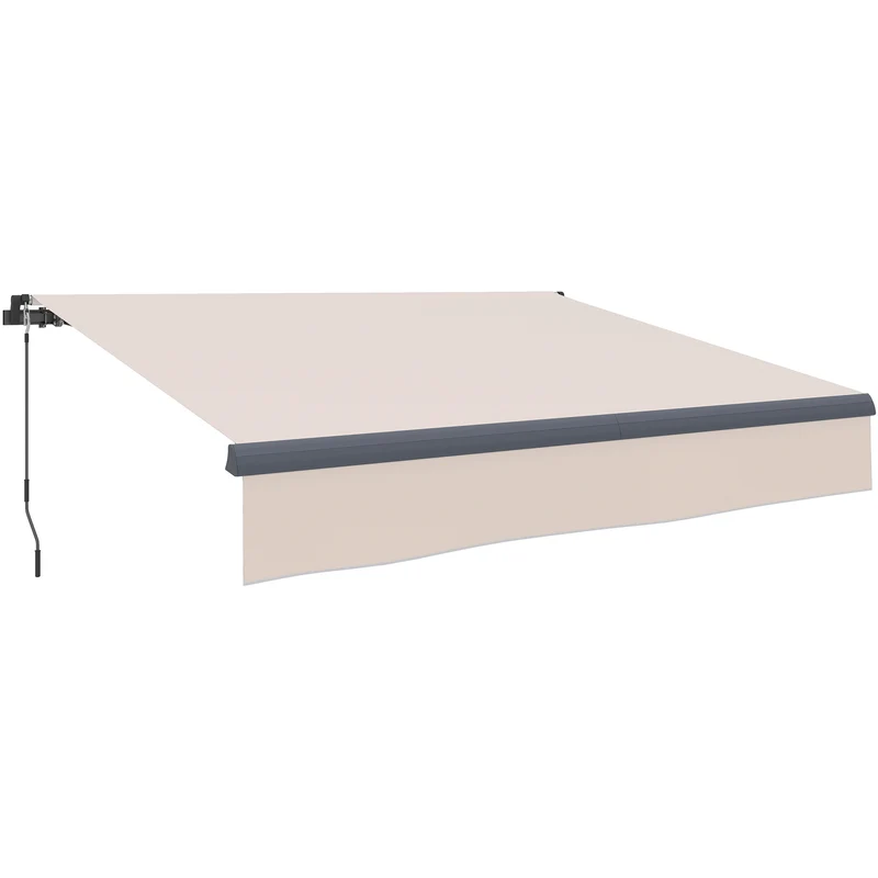 Outsunny Toldo Manual Retráctil 3x2 M Ajustable Con Manivela Protección Uv50+