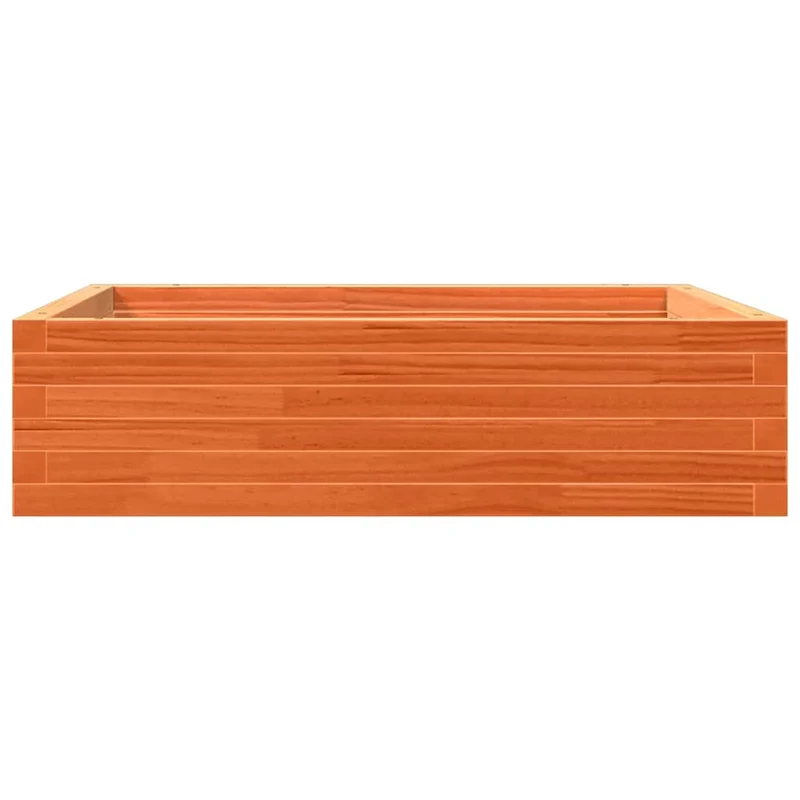 Jardinera De Madera Maciza Pino Marrón Cera 90x90x23 Cm