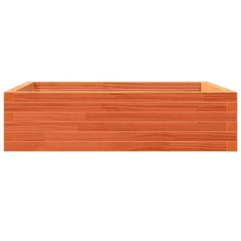 Jardinera De Madera Maciza Pino Marrón Cera 90x90x23 Cm
