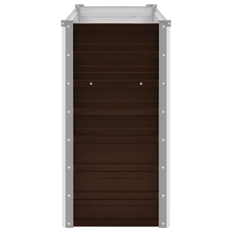 Arriate De Acero Galvanizado Marrón 100x40x77 Cm