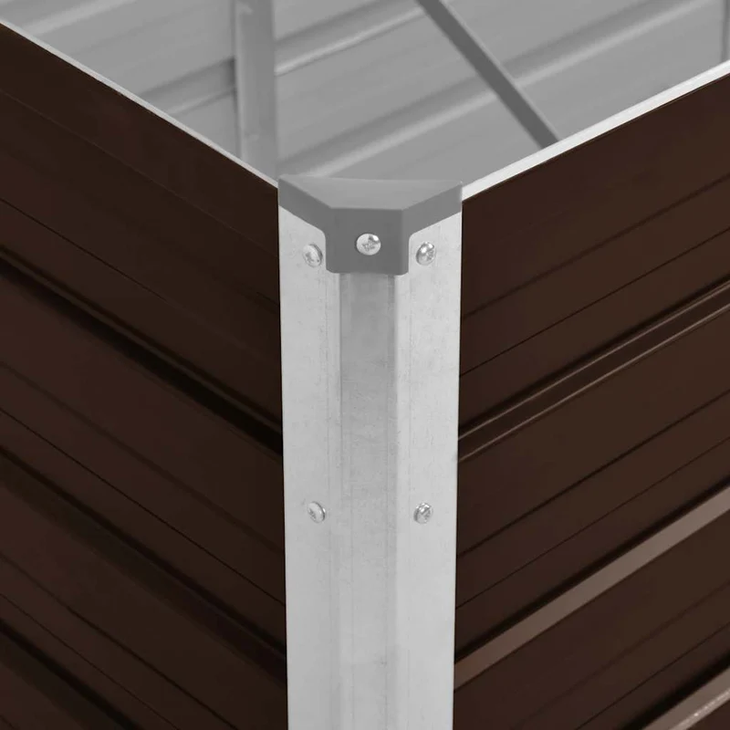 Arriate De Acero Galvanizado Marrón 100x40x77 Cm