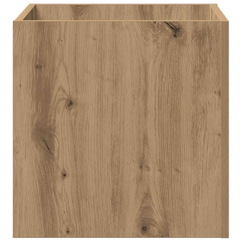 Jardinera De Madera Contrachapada Roble Artesanal 40x40x40 Cm