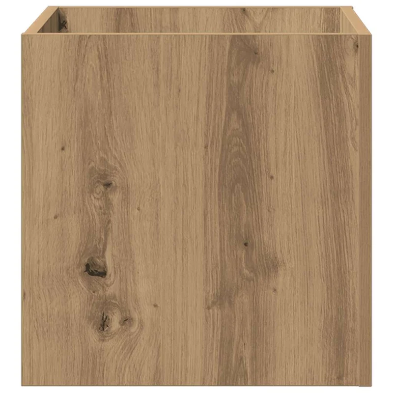Jardinera De Madera Contrachapada Roble Artesanal 40x40x40 Cm