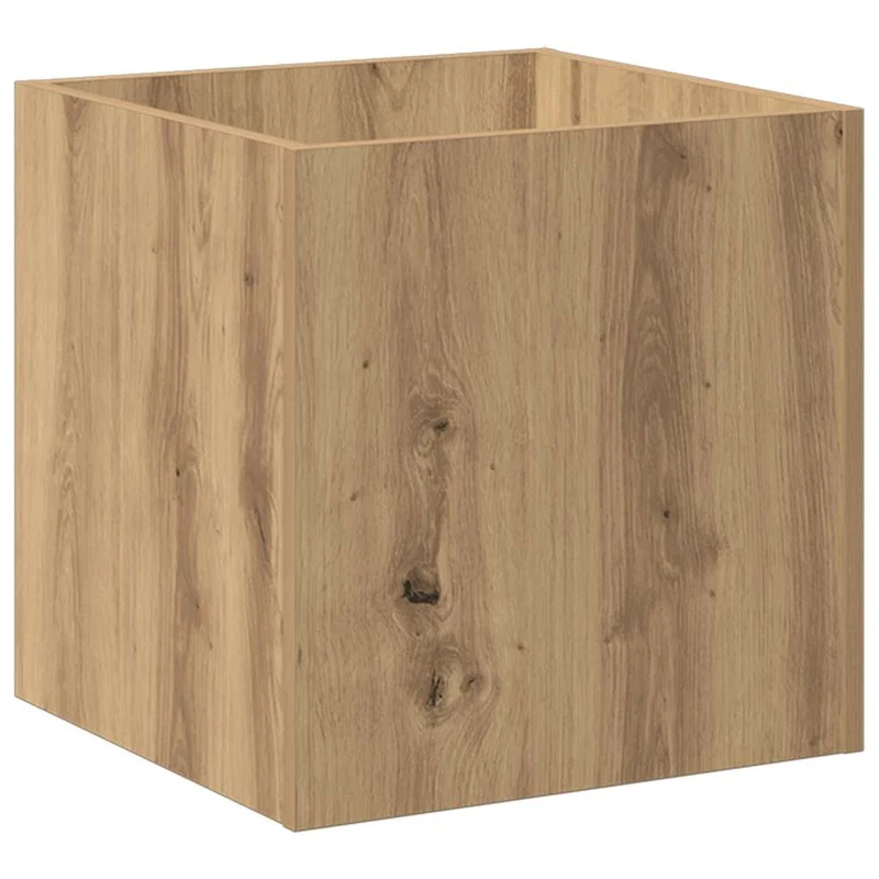 Jardinera De Madera Contrachapada Roble Artesanal 40x40x40 Cm