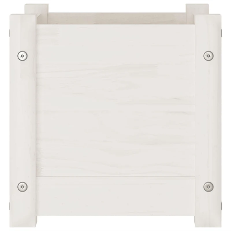 Jardinera De Madera Maciza De Pino Blanco 31x31x31 Cm
