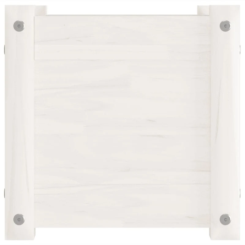 Jardinera De Madera Maciza De Pino Blanco 31x31x31 Cm