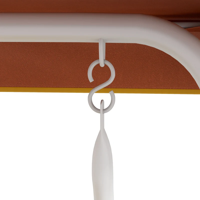Outsunny Columpio De Jardín Infantil Con Patrón De León 110x70x110 Cm Amarillo