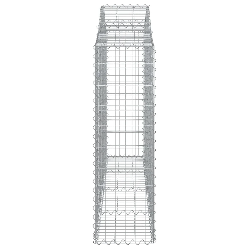 Cestas De Gaviones 9 Uds Forma De Arco Hierro 200x30x100/120 Cm