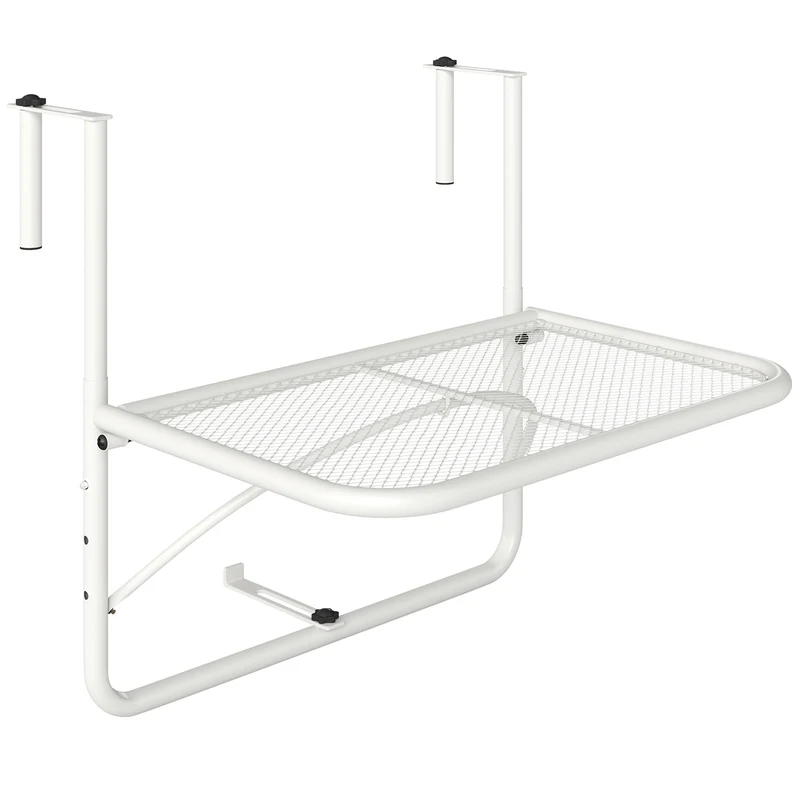 Outsunny Mesa Colgante Balcón Altura Ajustable En 3 Posiciones Carga 30kg