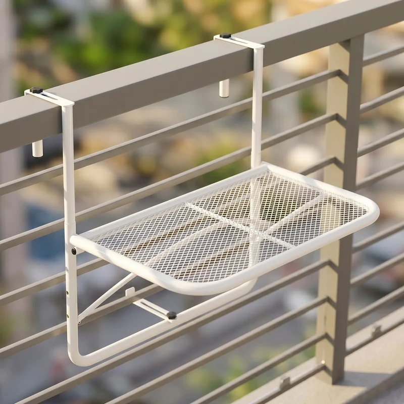 Outsunny Mesa Colgante Balcón Altura Ajustable En 3 Posiciones Carga 30kg