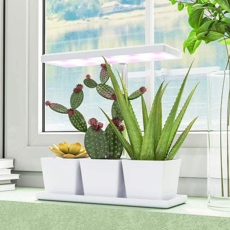 Outsunny Lámpara De Planta 30 Led Con Temporizador Automático Y 5 De Brillo