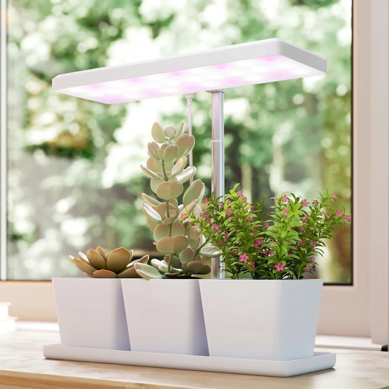 Outsunny Lámpara De Planta 30 Led Con Temporizador Automático Y 5 De Brillo