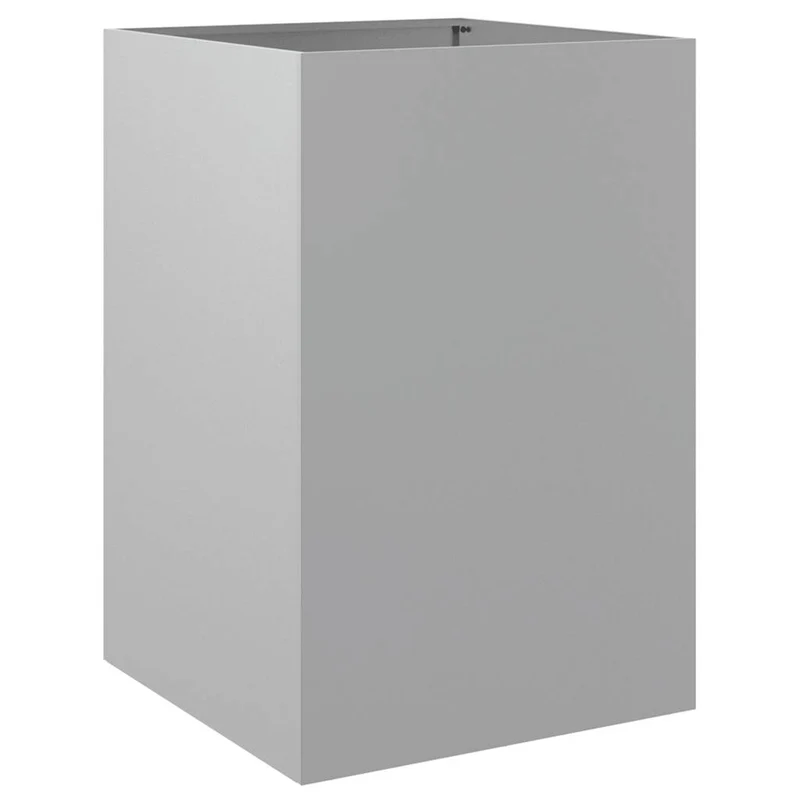 Jardinera De Acero Galvanizado Plateado 52x48x75 Cm