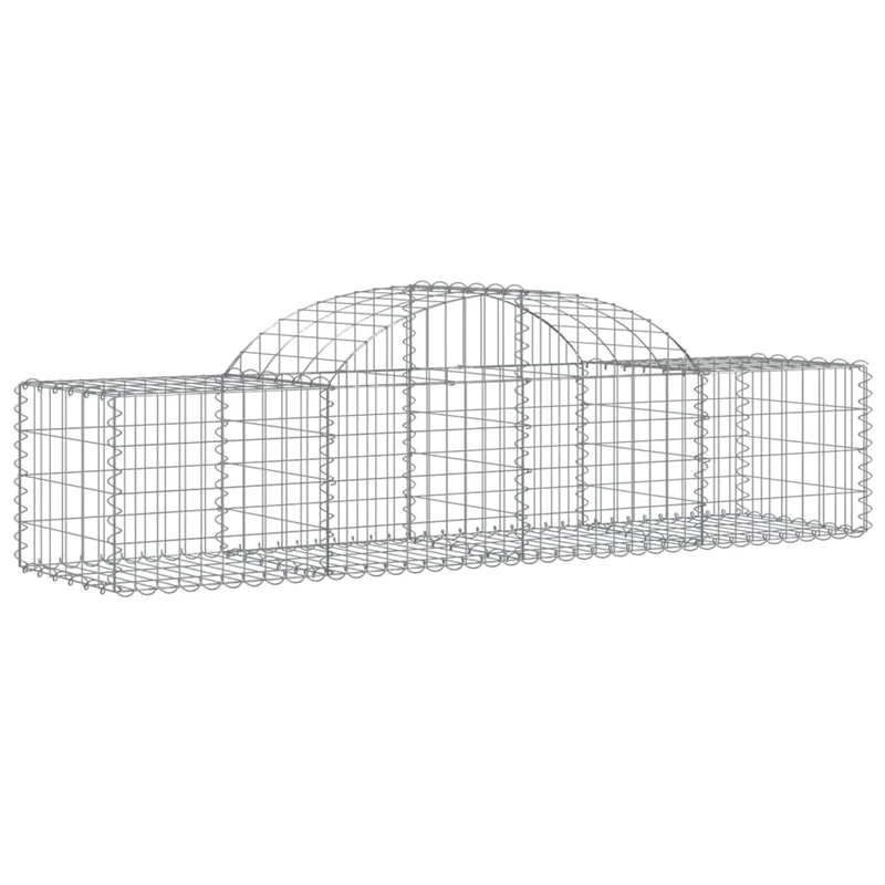 Cestas De Gaviones 20 Uds Forma De Arco Hierro 200x50x40/60 Cm