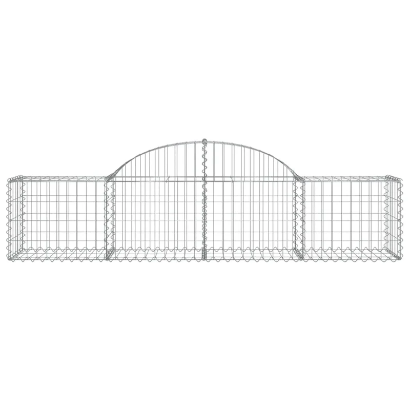 Cestas De Gaviones 20 Uds Forma De Arco Hierro 200x50x40/60 Cm
