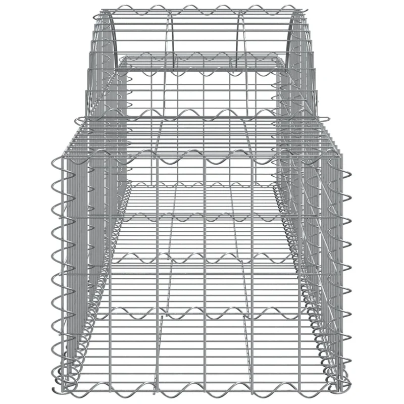 Cestas De Gaviones 20 Uds Forma De Arco Hierro 200x50x40/60 Cm