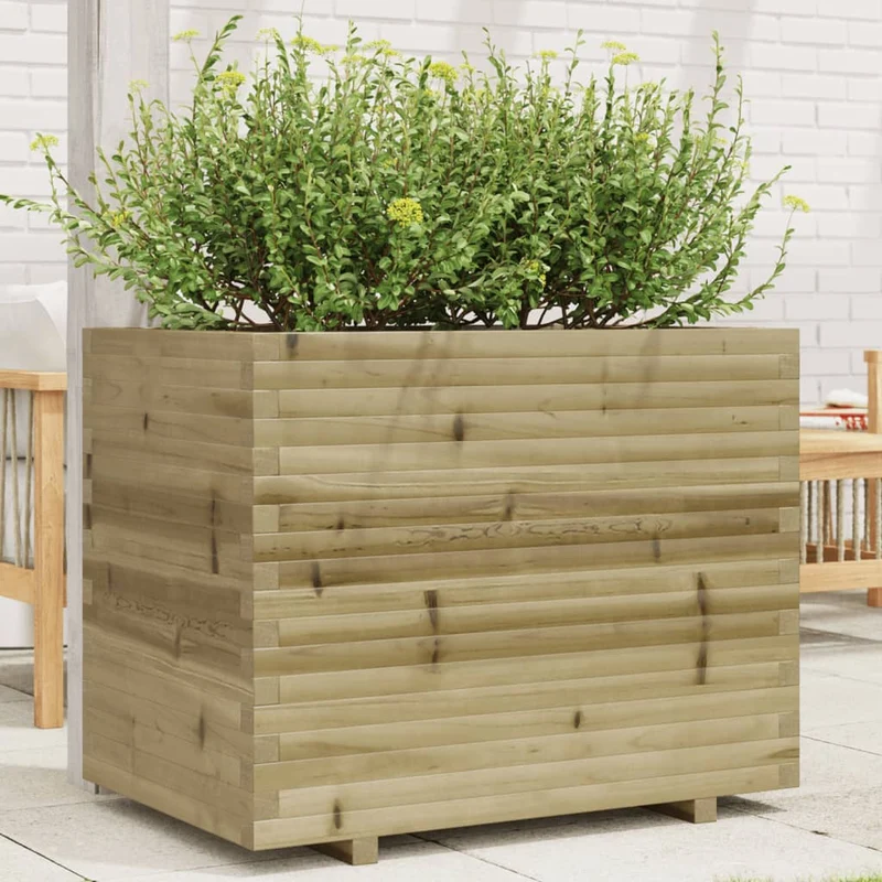 Jardinera Madera De Pino Impregnada 90x60x72,5 Cm