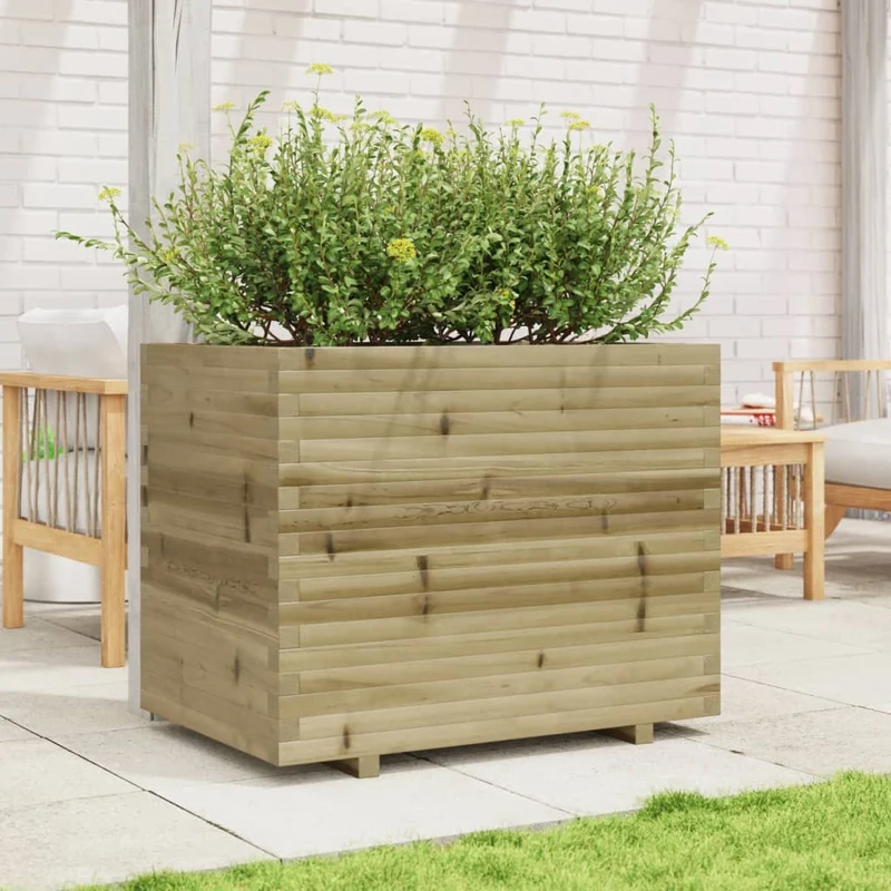 Jardinera Madera De Pino Impregnada 90x60x72,5 Cm