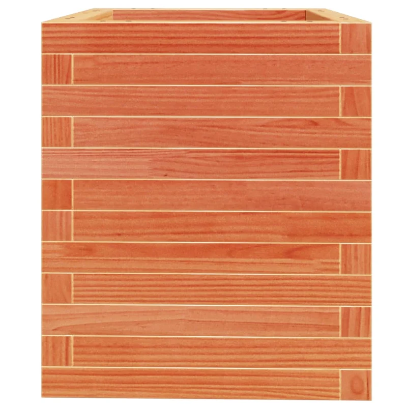 Jardinera De Madera Maciza Pino Marrón Cera 40x40x46 Cm